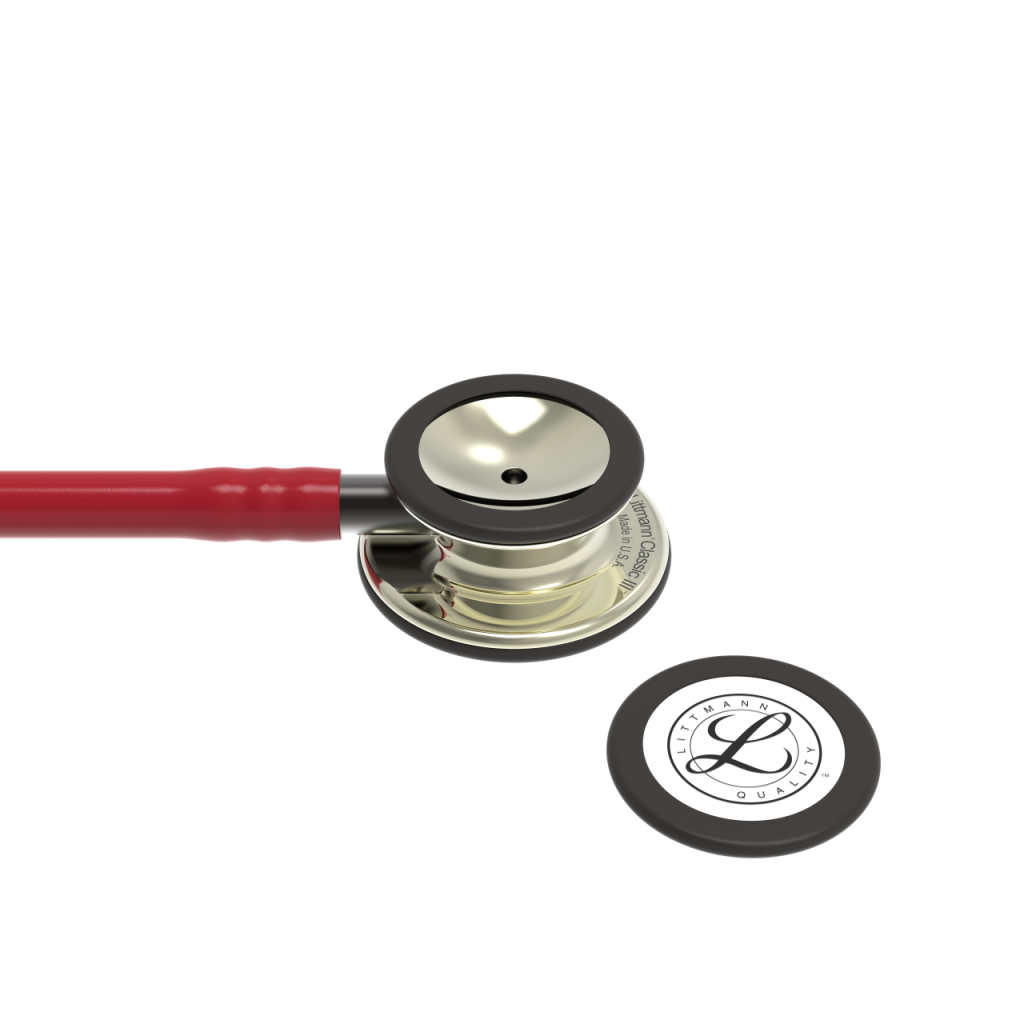 Stetoscop 3M Littmann Classic III Burgundy cu capsula sampanie 5864 - capsula + diafragma