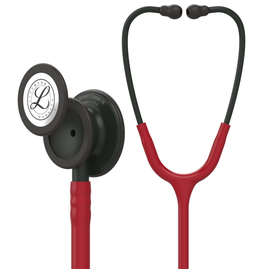 Stetoscop Littmann Classic III Rosu burgundy cu capsula neagra 5868