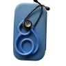 Pachet student - Stetoscop Littmann Classic III Albastru Azur cu capsula oglinda 5959 + Borseta azur perlat